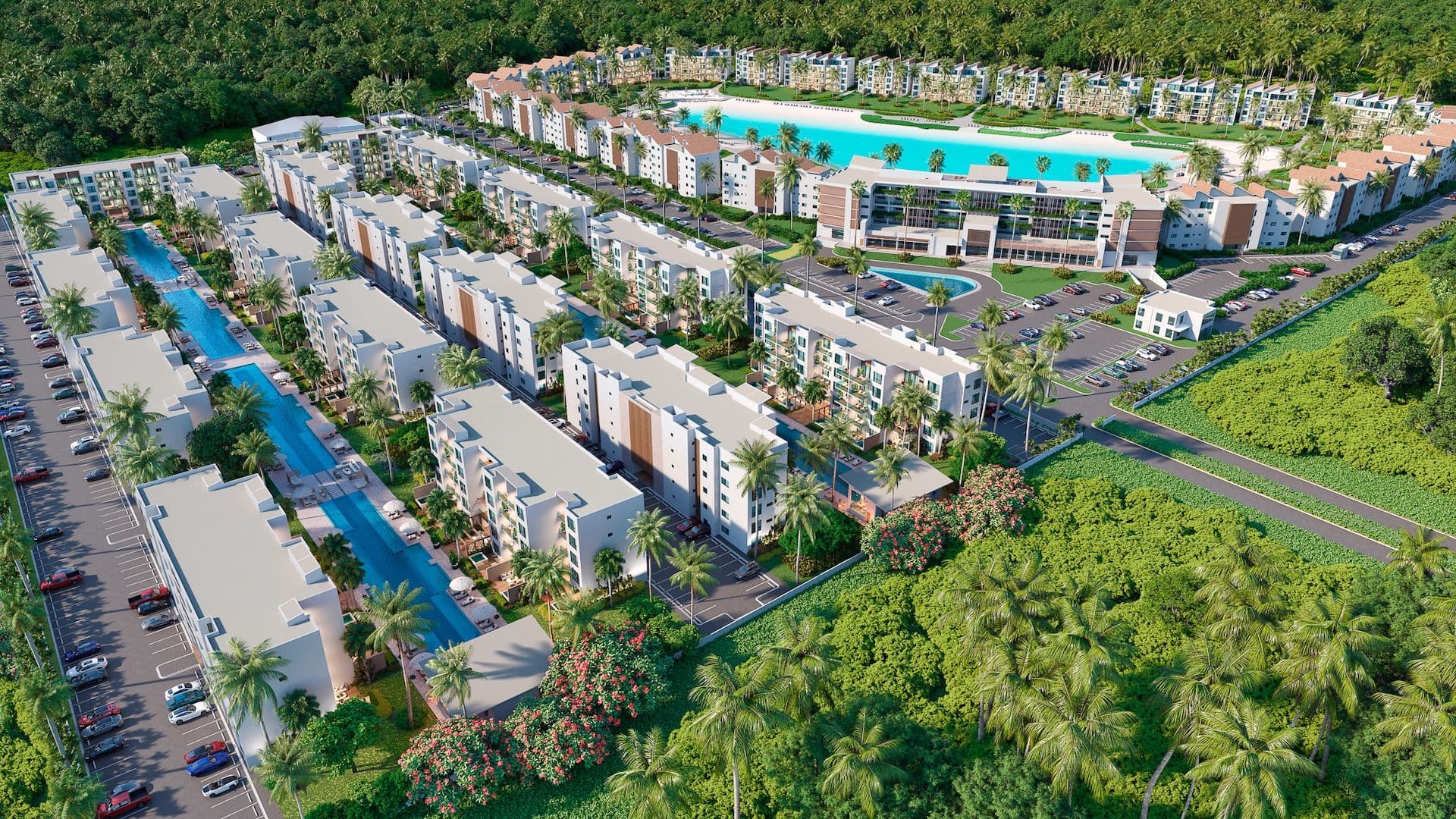 Apartamenty z prywatną laguną i plażą