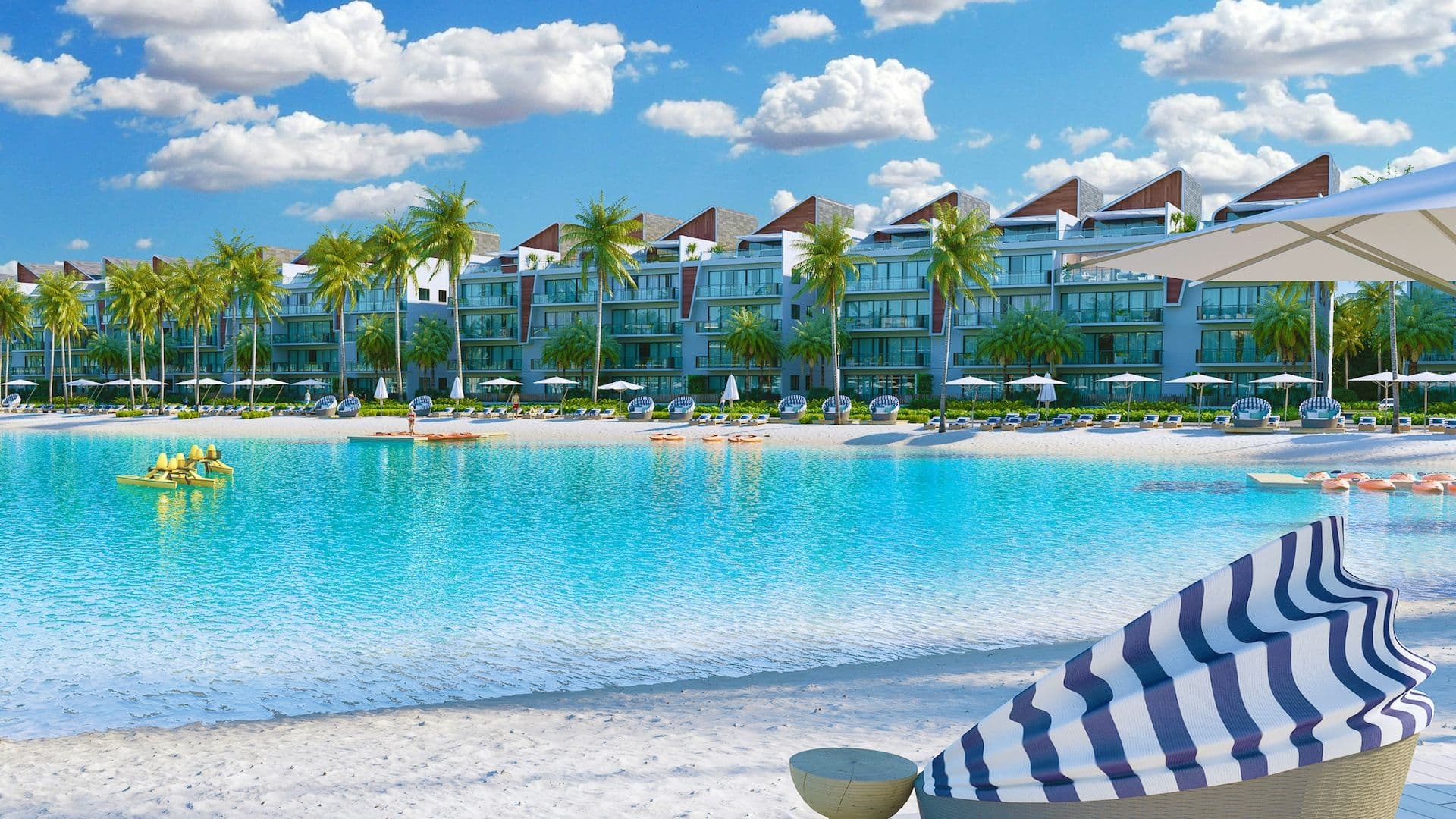 Apartamenty z prywatną laguną i plażą